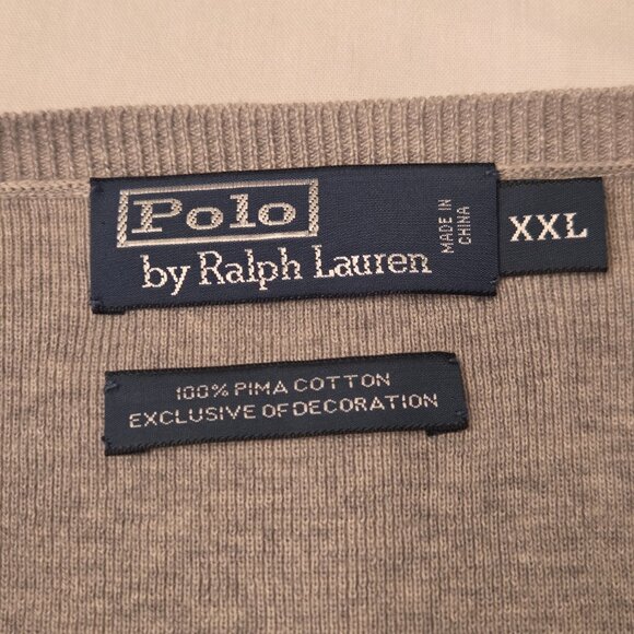 Polo by Ralph Lauren Men's 100% Pima Cotton Sweater Vest, Size XXL - Picture 2 of 4